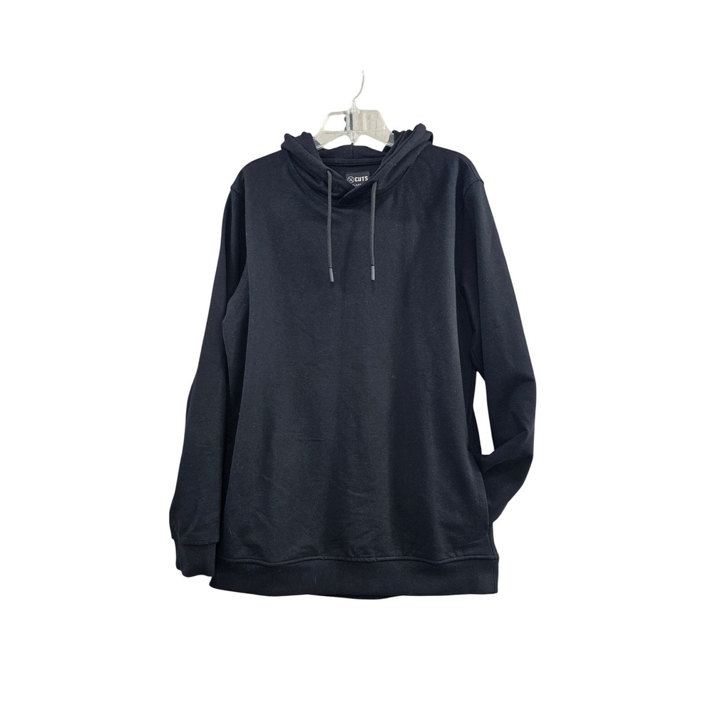 Cuts Hyperloop Hoodie Mens XL‎ Black Solid Classic Pullover Long Sleeve Stretch